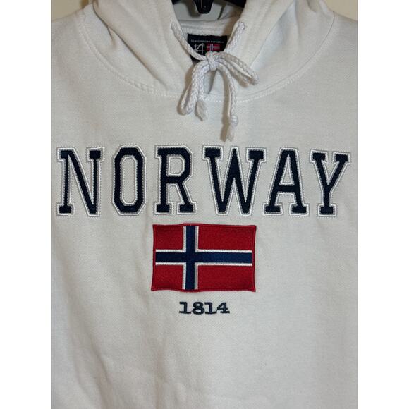 Scandinavian Explorer Large Hoodie 71 10 21 Norway 1814 Embroidered, Flag Patch - Picture 5 of 6